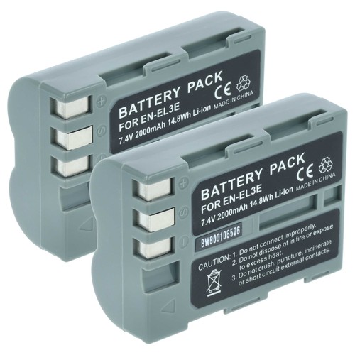 Batteria per nikon el3e - 2x,